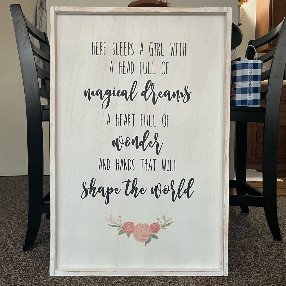 Baby girl nursery wall art